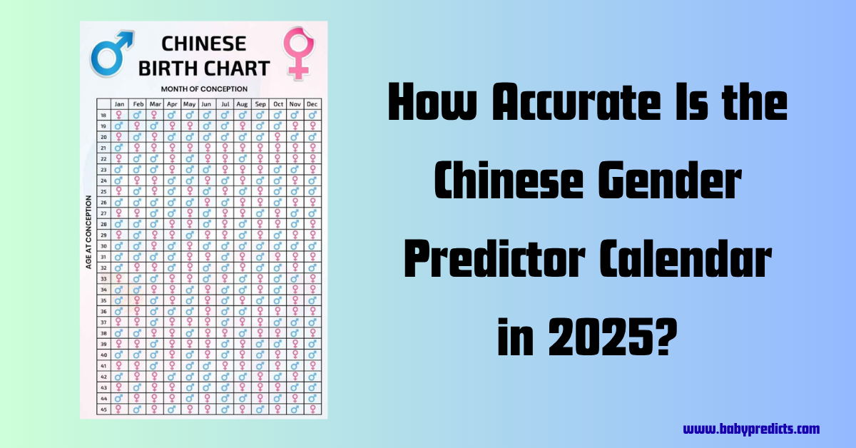 How Accurate Is the Chinese Gender Predictor Calendar in 2025?